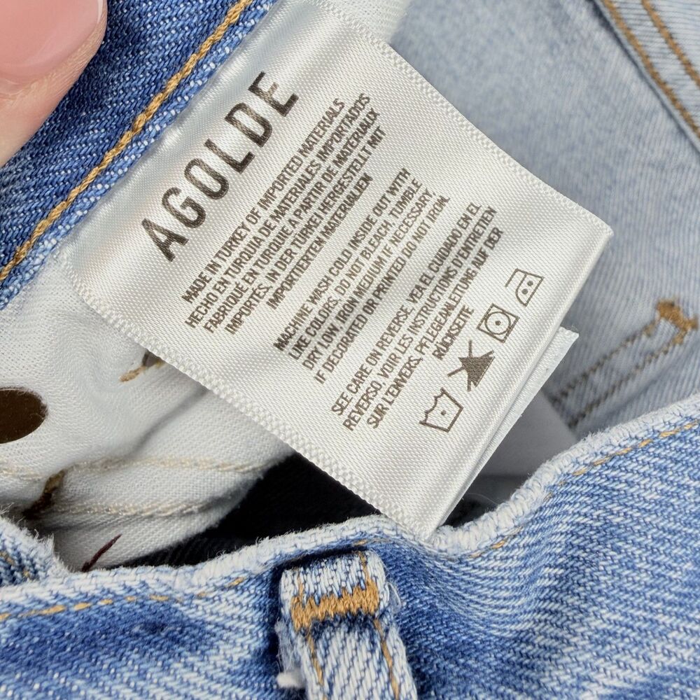 AGOLDE Light Wash Straight Leg Jeans - Picture 10 of 10